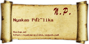 Nyakas Pólika névjegykártya